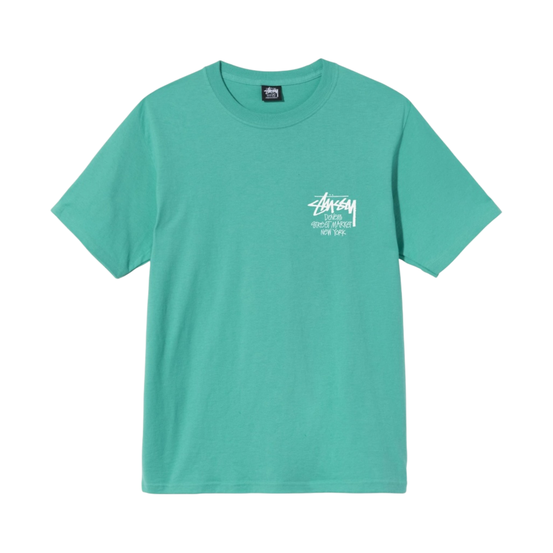 스투시 스탁 도버 스트리트 마켓 뉴욕 티셔츠 그린 2021(Stussy Stock DSM New York T-Shirt Green 2021) - 2