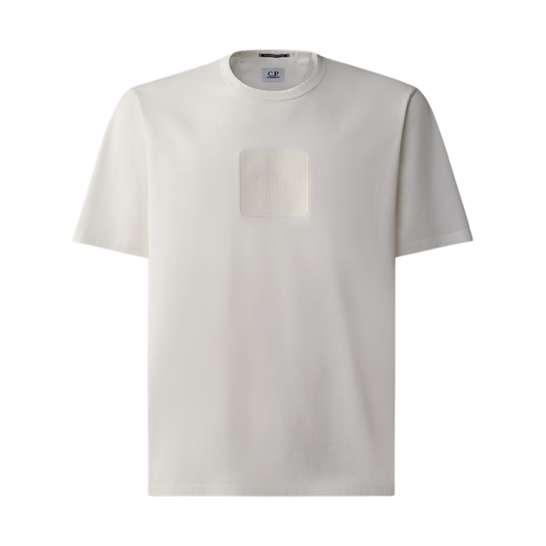 16CLTS197A006370W101 C.P. Company Metropolis Series Mercerized Jersey Logo Badge T-Shirt White - 24SS