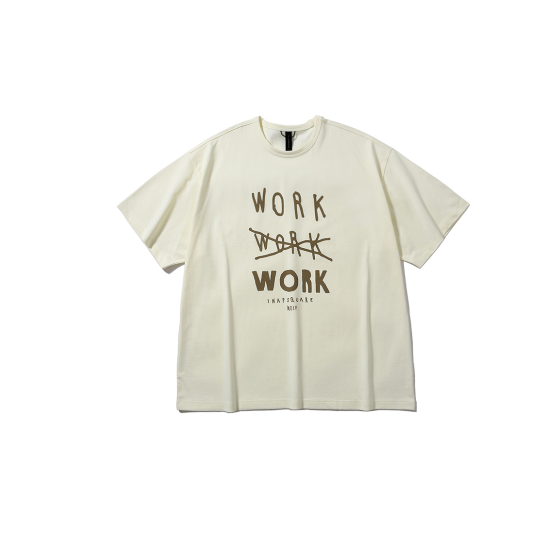 모이프 x 이나피스퀘어 워크 워크 워크 H/S 티 오프화이트(moif x inapsquare Work Work Work H/S Tee Off White)