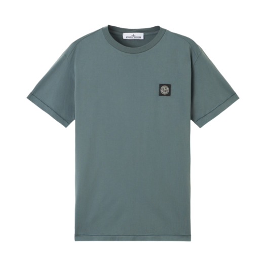 Stone Island 2100039 60/2 Cotton Jersey Slim-Fit T-Shirt with Compass Logo Patch Bottle Green - 25SS