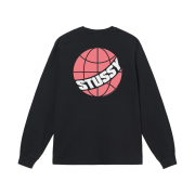 Stussy Global Peace Pigment Dyed LS T-Shirt Black