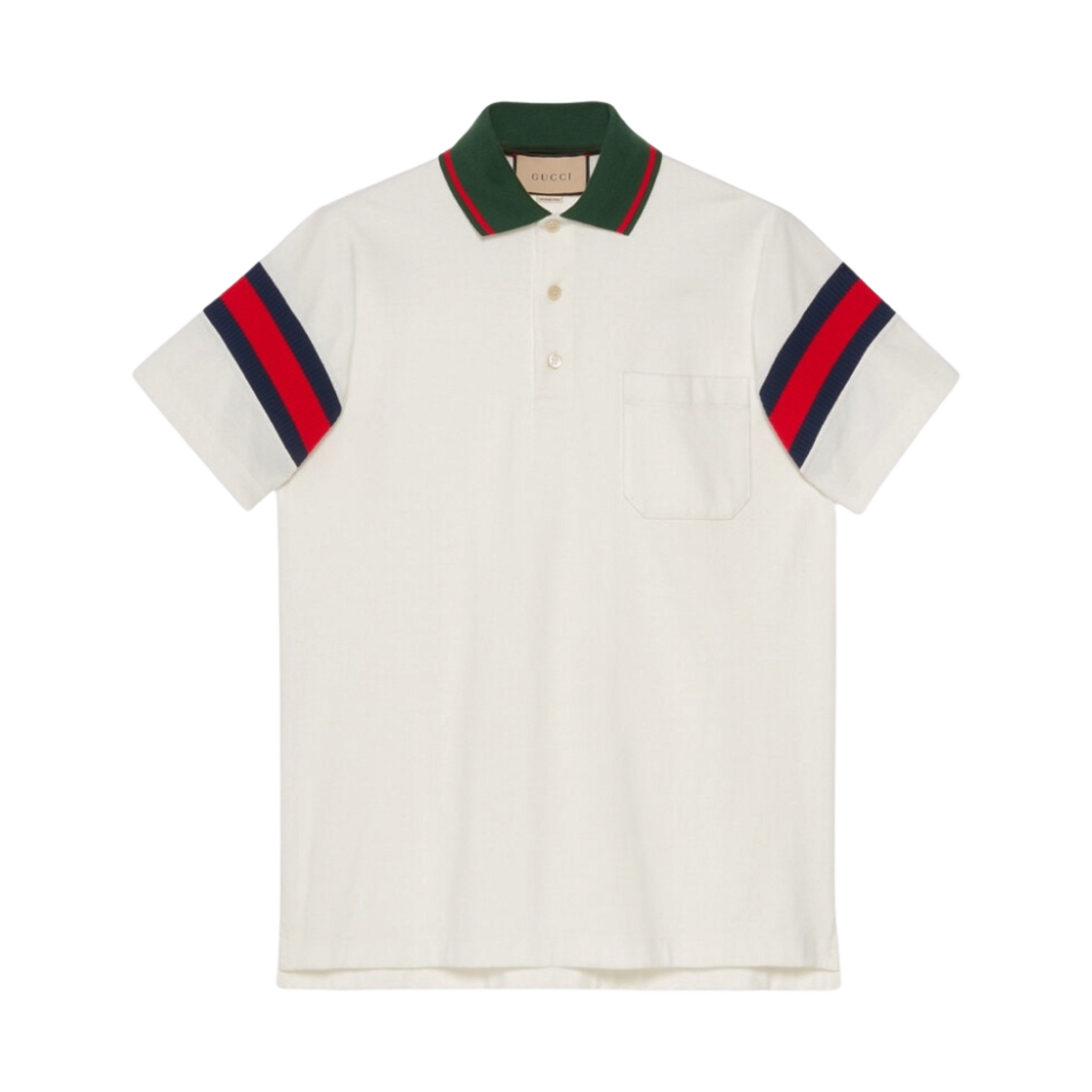 구찌 웹 코튼 저지 폴로 화이트(Gucci Cotton Jersey Polo with Web White)