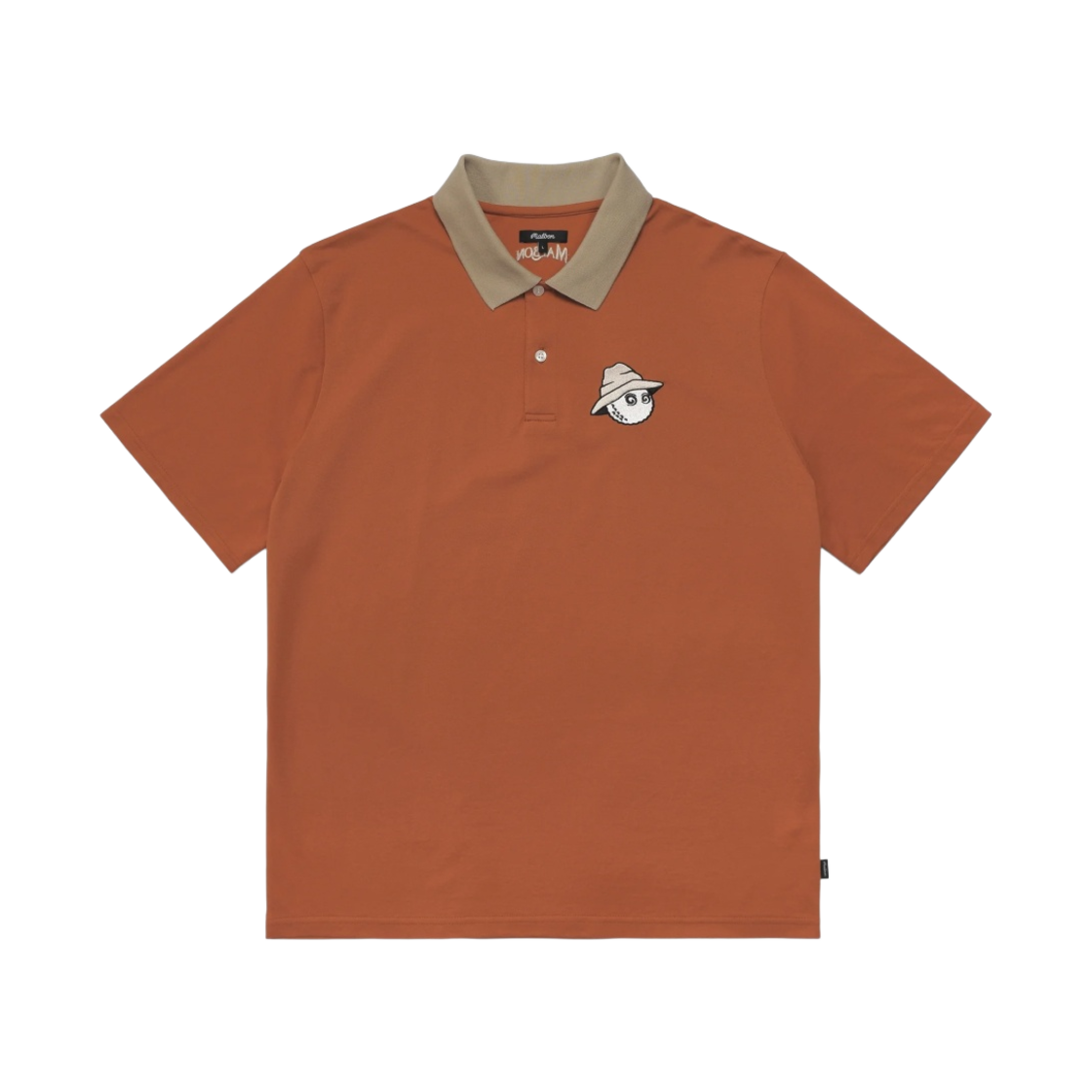 말본 골프 버킷 보이 피케 폴로 코냑(Malbon Golf Buckets Boy Pique Polo Cognac) - 1