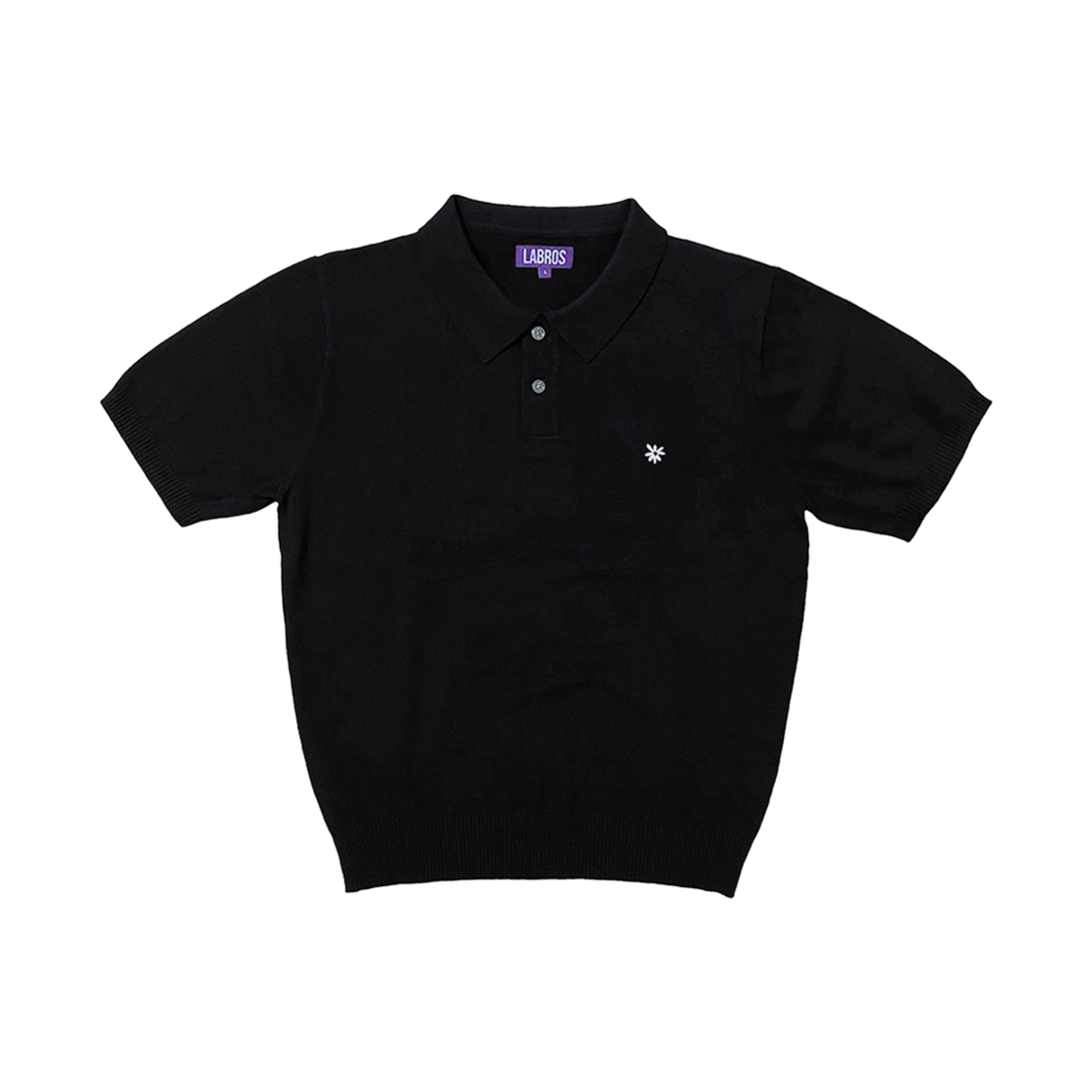 라브로스 심볼 로고 니트 폴로 블랙(Labros Symbol Logo Knit Polo Black)