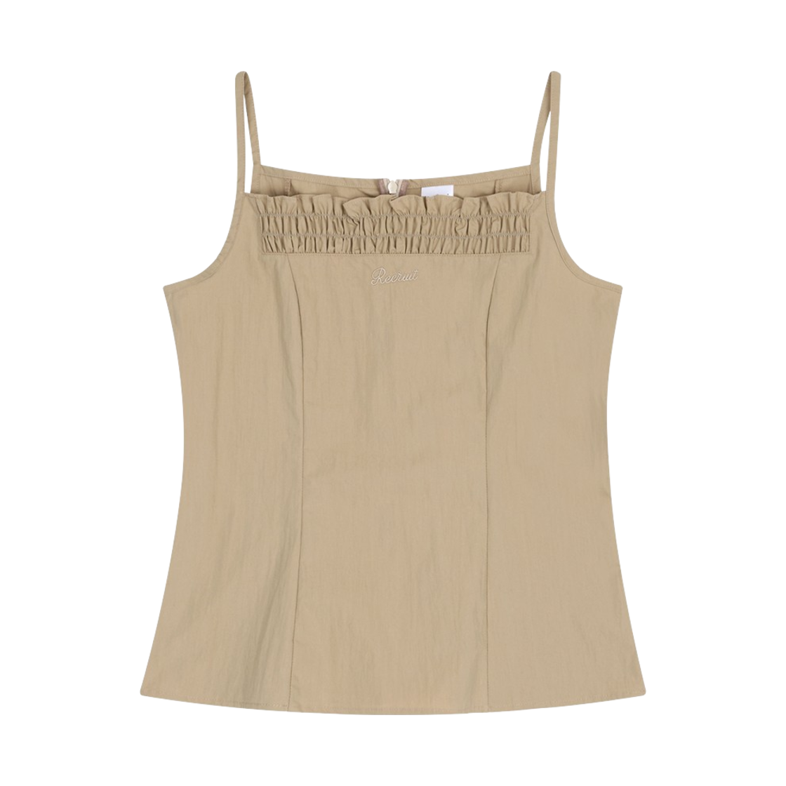 saf00569 Safarispot Authentic Nylon Frill Sleeveless - Beige