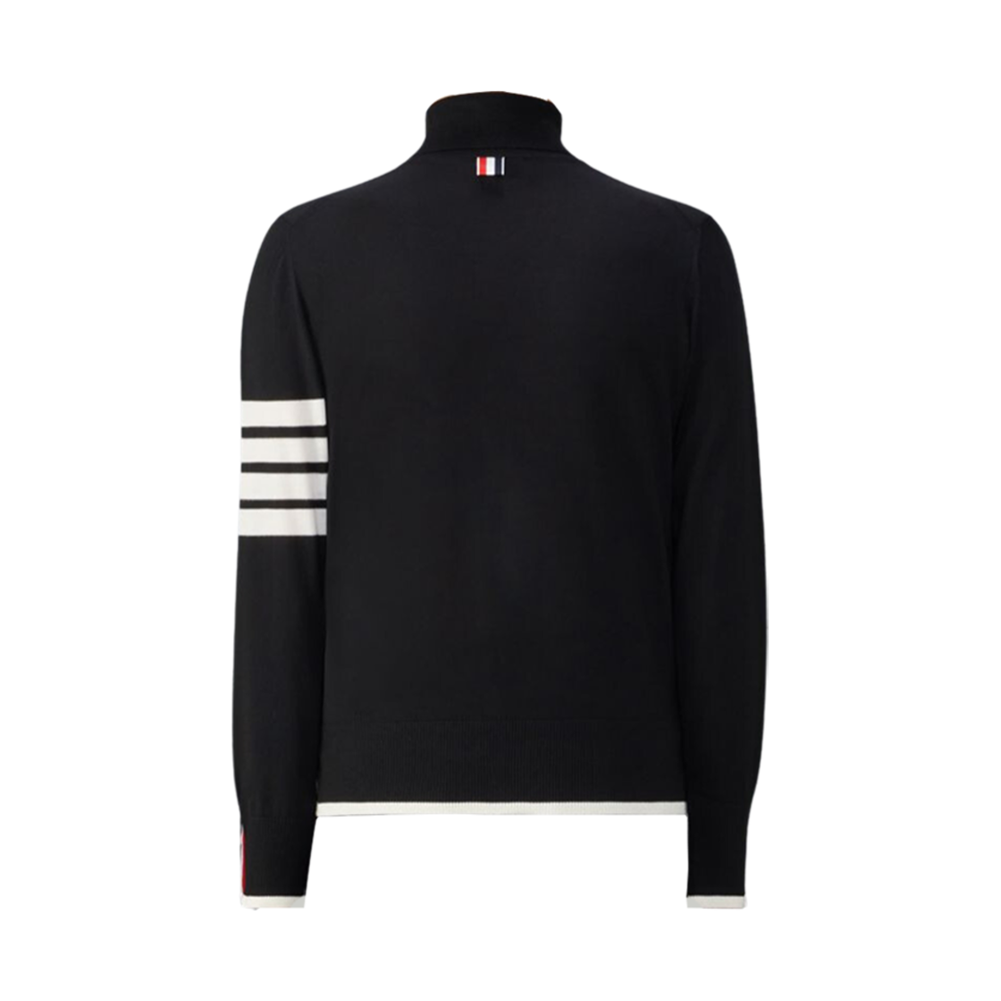 톰브라운 파인 메리노 울 사선 릴렉스 핏 터틀넥 블랙(Thom Browne Fine Merimo Wool 4-Bar Relaxed Fit Turtleneck Black) - 2