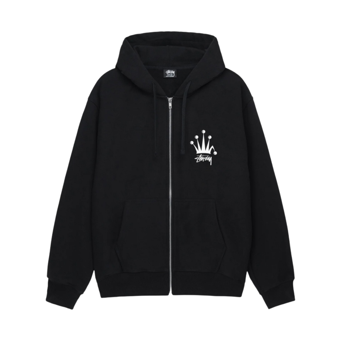 스투시 리갈 크라운 후드 집업 블랙(Stussy Regal Crown Zip Hoodie Black) - 2