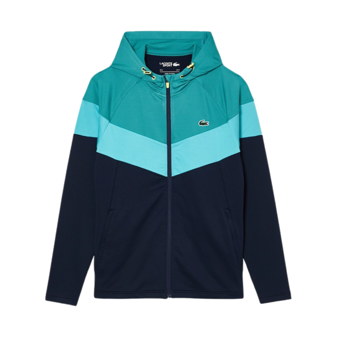 라코스테 테크니컬 더블 페이스드 트레이닝 후드 집업 스웨트 블루 네이비 블루(Lacoste Technical Double Faced Training Hoodie Zip-Up Sweat Blue Navy Blue) - 1