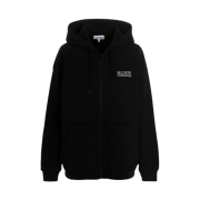 (W) Ganni Software Isoli Oversized Zip Hoodie Black