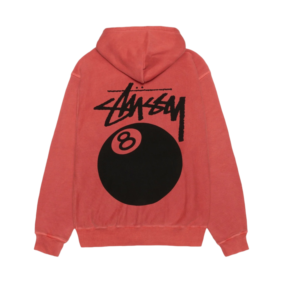 스투시 8볼 피그먼트 다이드 집 후드 구아바(Stussy 8 Ball Pigment Dyed Zip Hoodie Guava)