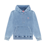 Diesel D-Um-Rib Track Denim Hoodie Light Blue