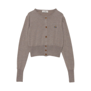 (W) Vivienne Westwood Bea Cropped Cardigan Light Gray