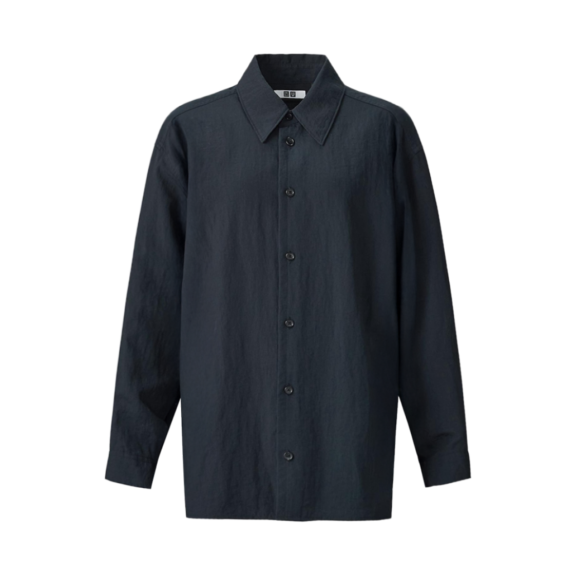 471301-09 (W) Uniqlo U Drape Shirt Black - KR