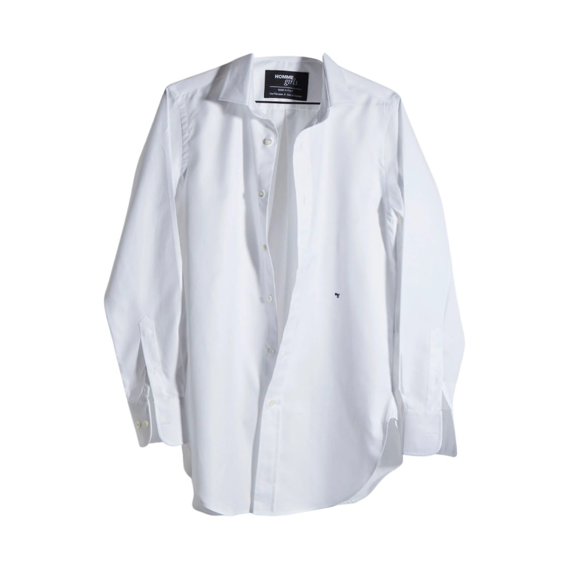 (W) 옴므걸스 클래식 셔츠 블루 화이트((W) Homme Girls Classic Shirt White)