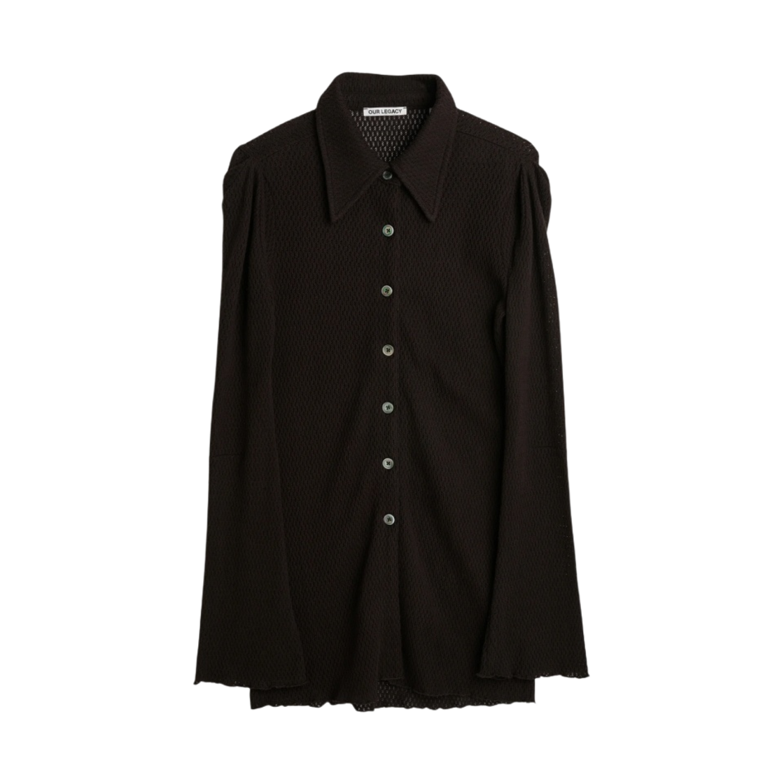 (W) 아워레가시 할로우 셔츠 브라운 스파스 코튼((W) Our Legacy Hollow Shirt Brown Sparse Cotton) - 1