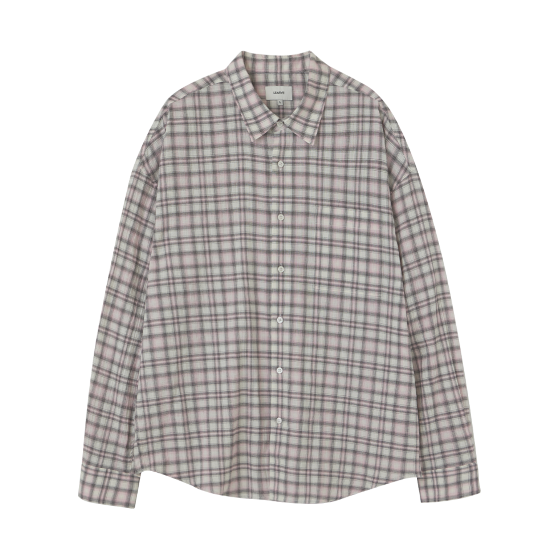 브리즈 오버사이즈 미니 옴브레 체크 셔츠 샌드핑크(Breeze Oversized Mini Ombre Check Shirt Sand Pink)