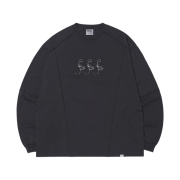 NOMANUAL Slash Long Sleeve Tee Washed Black