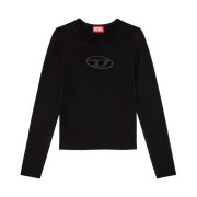 (W) Diesel T-Angie-LS Oval D Long Sleeve Black