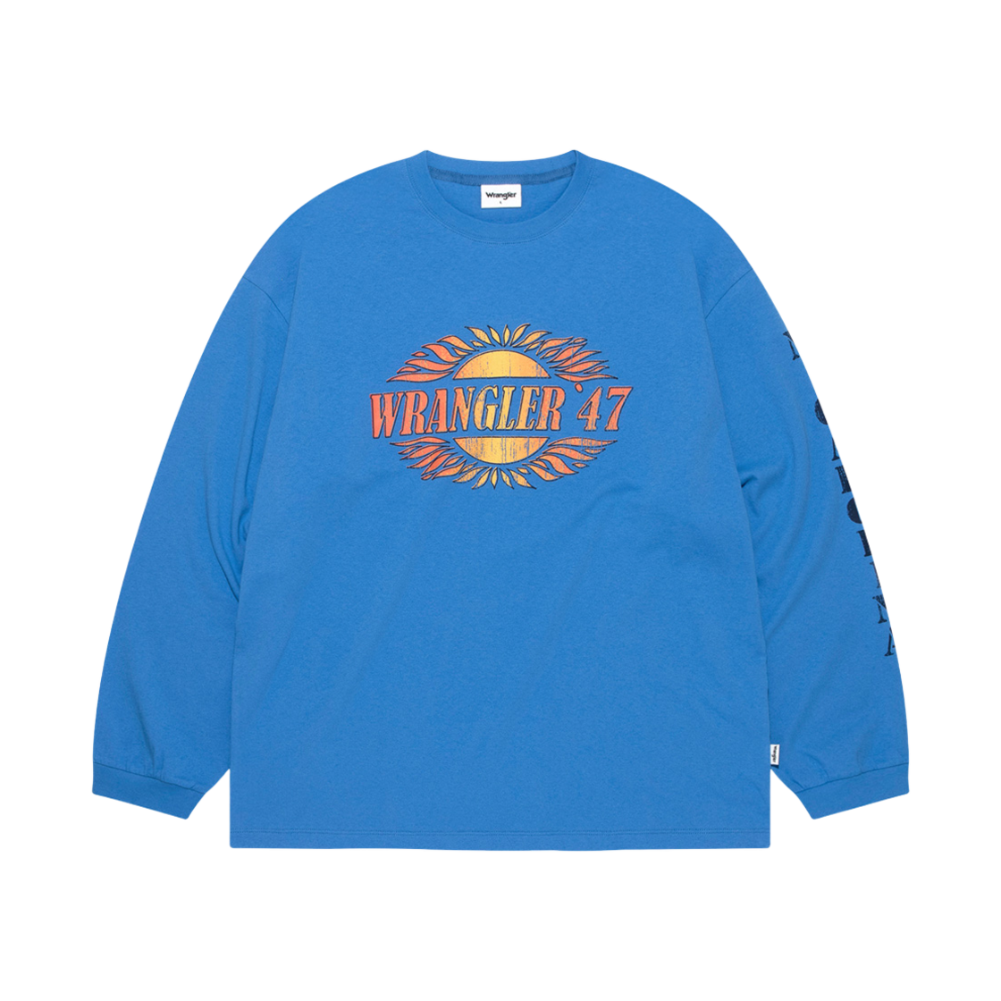 WR2501LT11BL Wrangler Rising Sun Longsleeve T-Shirt Blue