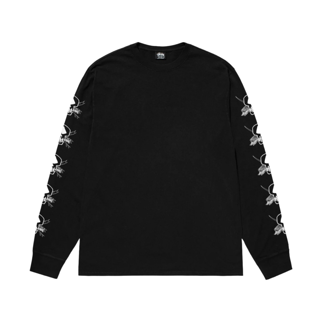 1995040 Stussy Foils Pigment Dyed LS T-Shirt Black