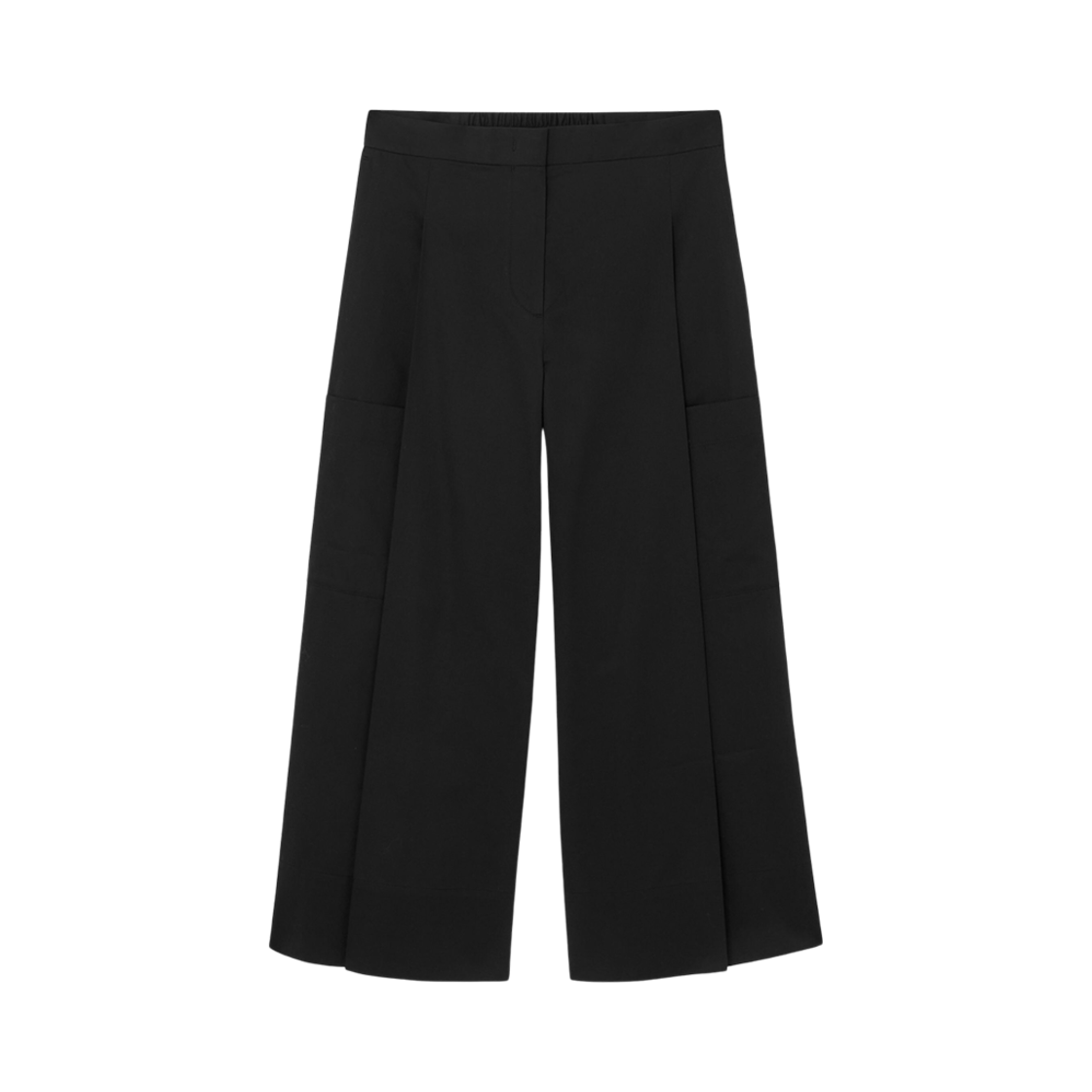 (W) 코스 엘라스티케이티드 플리티드 큐롯 블랙((W) COS Elasticated Pleated Culottes Black)
