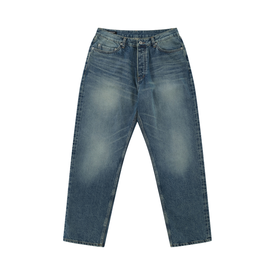 홍우성 콜렉트 와이드 핏 셀비지 데님 진 라이트 블루(Hongwoosung Collect Wide Fit Selvedge Denim Jean Light Blue)