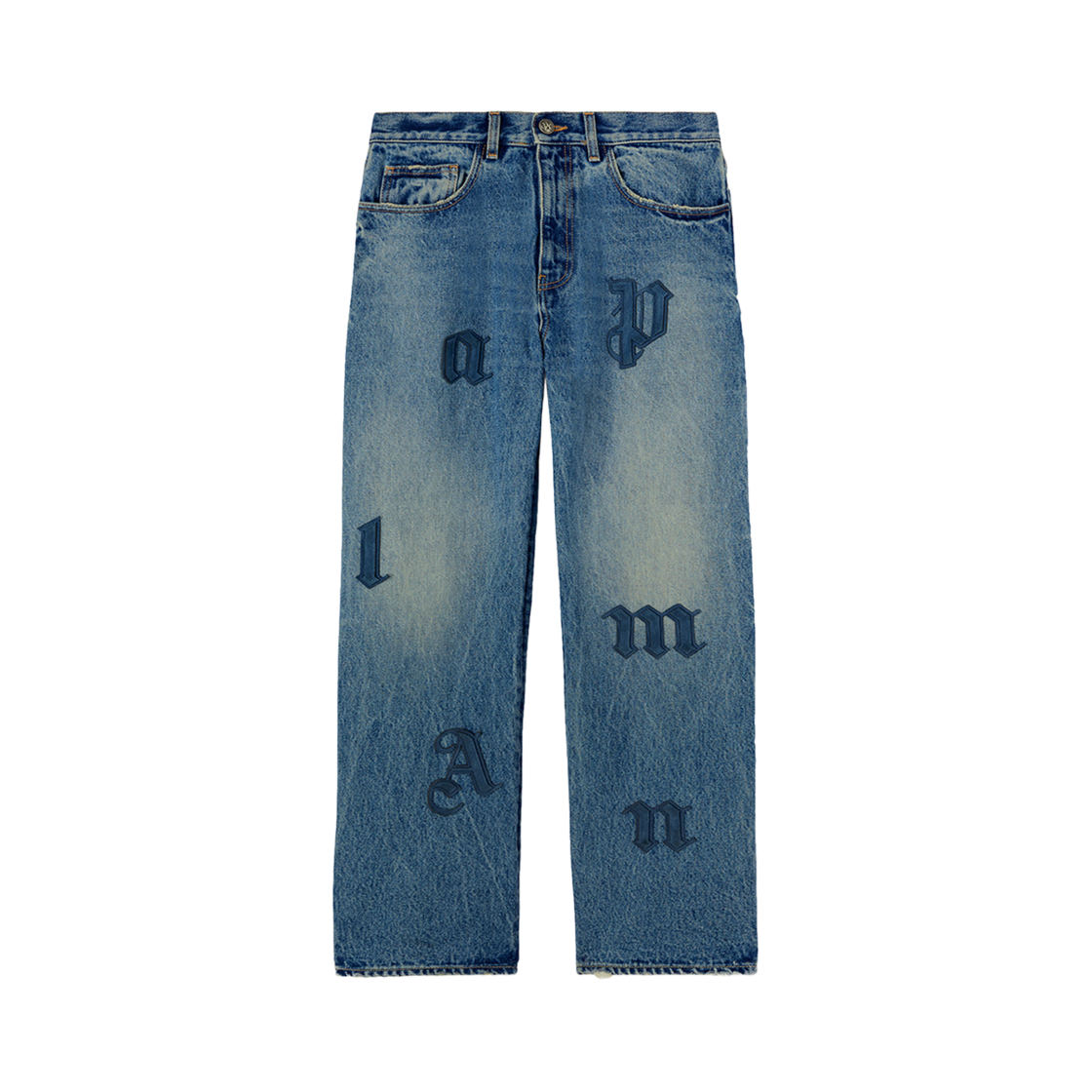 P7DMMA331 PALM ANGELS Lw Logo Patch Straight 5 Pkts Light Blue