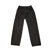 Thug Club Tribal Denim Pants Black - 24FW