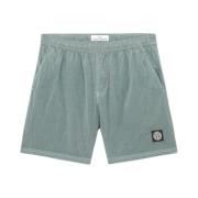 Stone Island B0943 Nylon Metal In Econyl Swim Trunks With Pockets Green Grey - 24FW