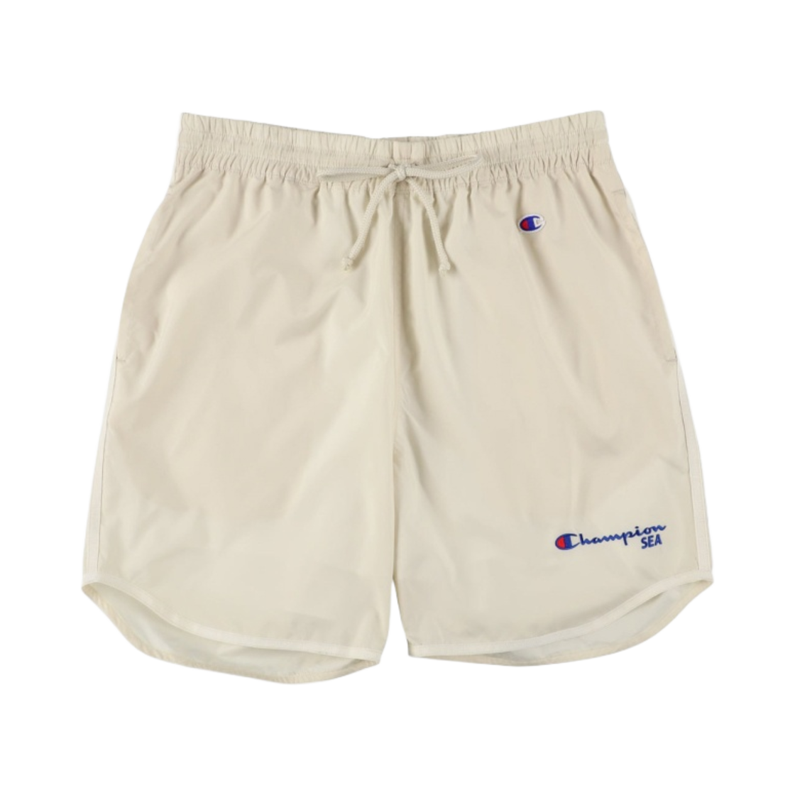 CKPA4EA01OW Champion x Wind and Sea Graphic Taffeta Shorts Bleach Beige