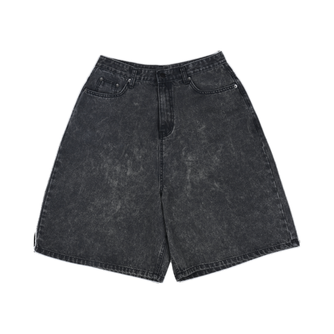 - Aeae Stone Washed Denim Shorts Washed Black