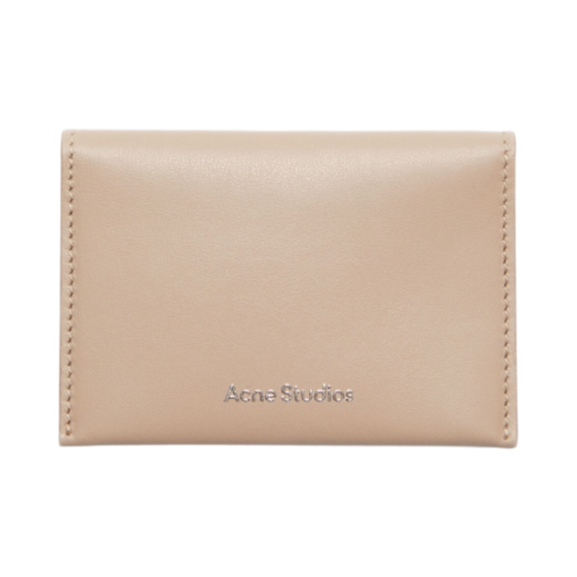CG0236-CGZ Acne Studios Folded Leather Wallet Taupe Beige