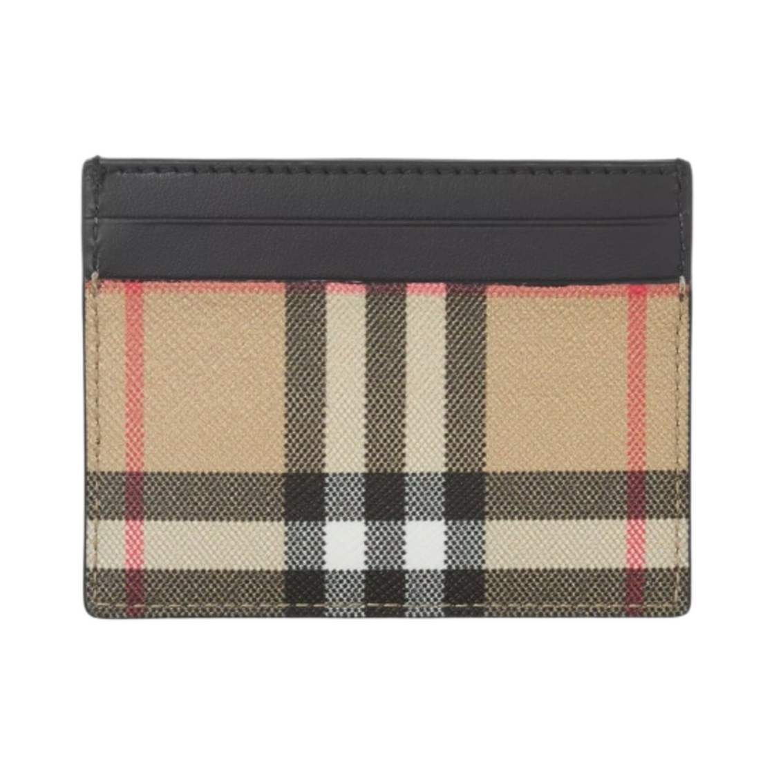 버버리 빈티지 체크 레더 카드 케이스 블랙(Burberry Vintage Check Leather Card Case Black)