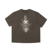 Project G/R x Insane Garage Clown Distressed T-Shirt Brown
