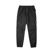 Stone Island 313L1 Stretch Cotton Cargo Trousers Lead Grey - 24FW