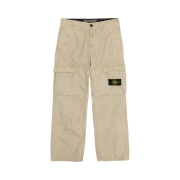 Stone Island 311WA OLD Treatment Brushed Cotton Canvas Cargo Pants Sand - 24SS
