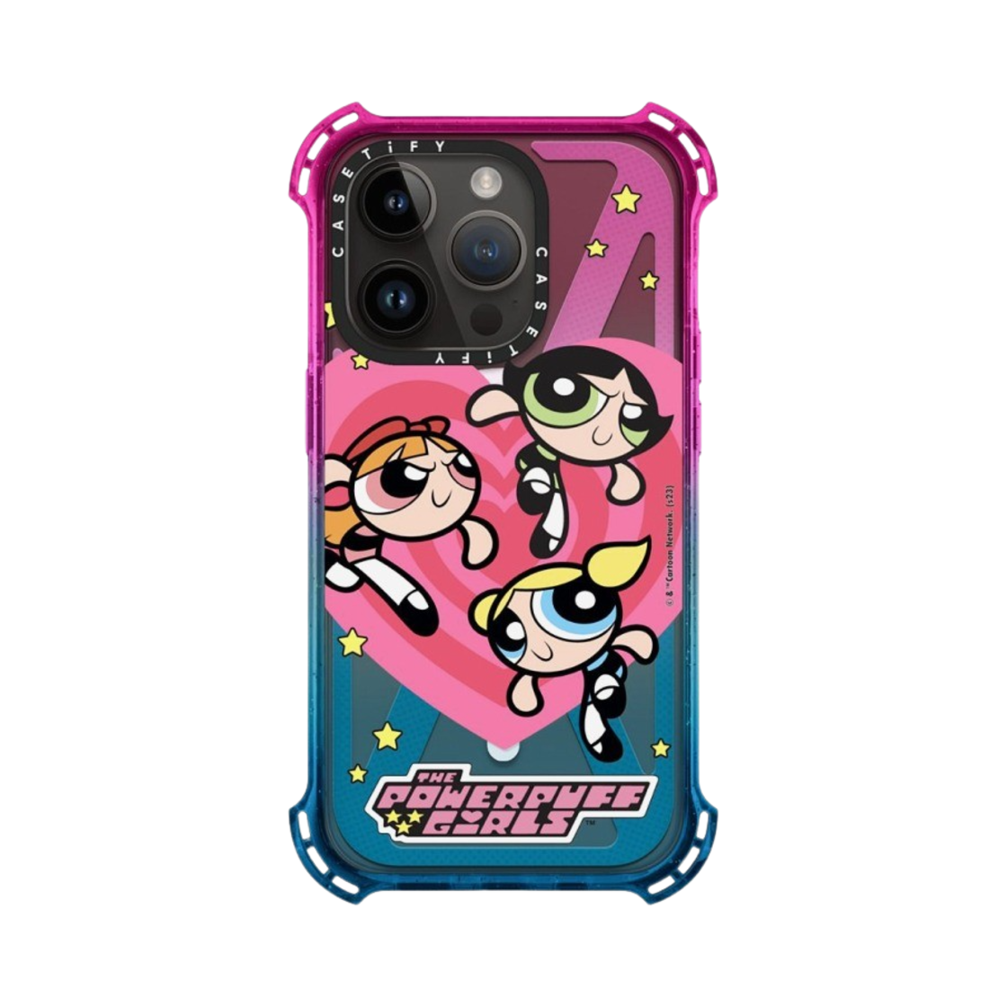 케이스티파이 x 파워퍼프걸 아이폰 하트 바운스 케이스 반투명 코튼 캔디(Casetify x The Powerpuff Girls iPhone Heart Bounce Case Sheer Cotton Candy) - 3
