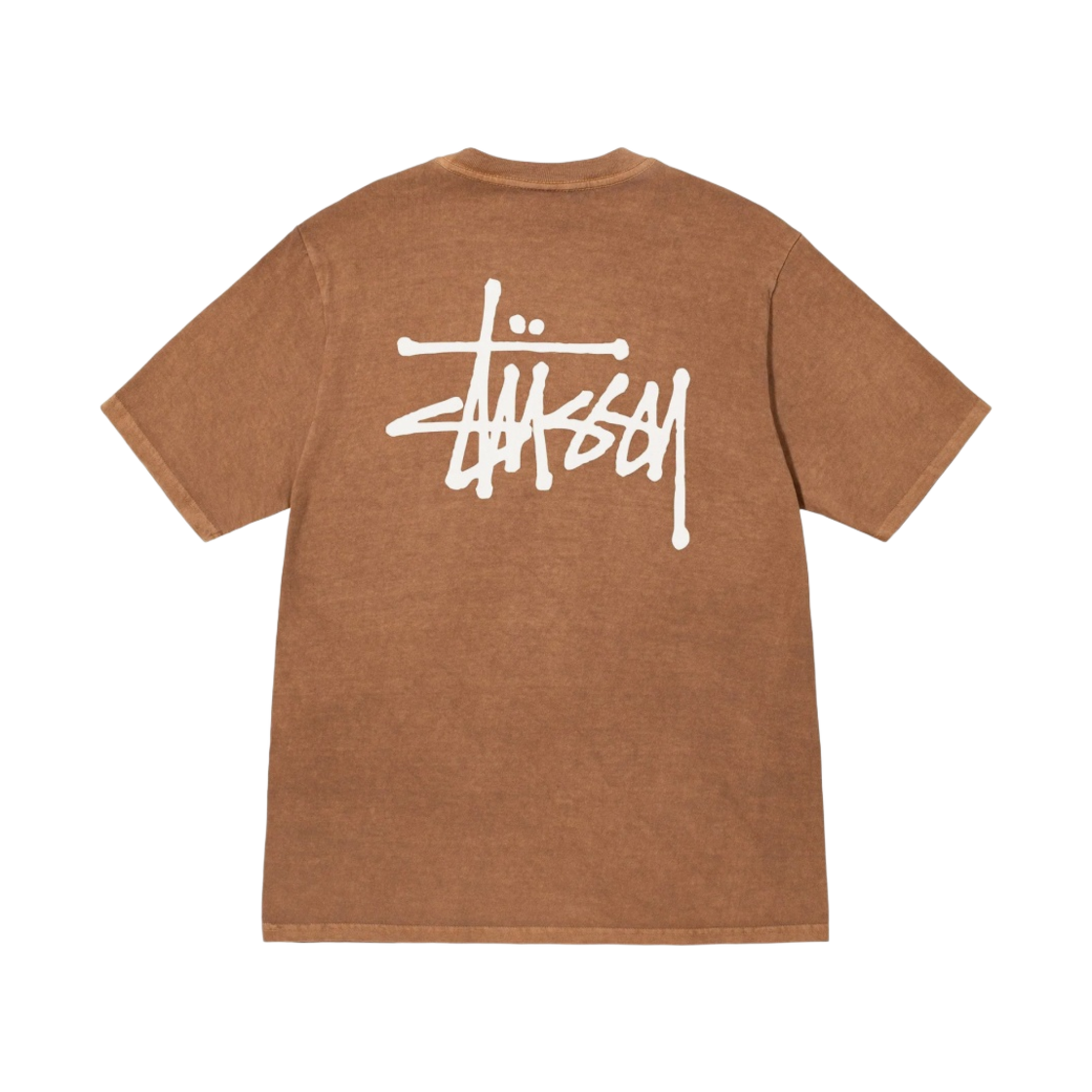 스투시 베이직 스투시 피그먼트 다이드 티셔츠 아몬드 2022(Stussy Basic Stussy Pigment Dyed T-Shirt Almond 2022) - 1