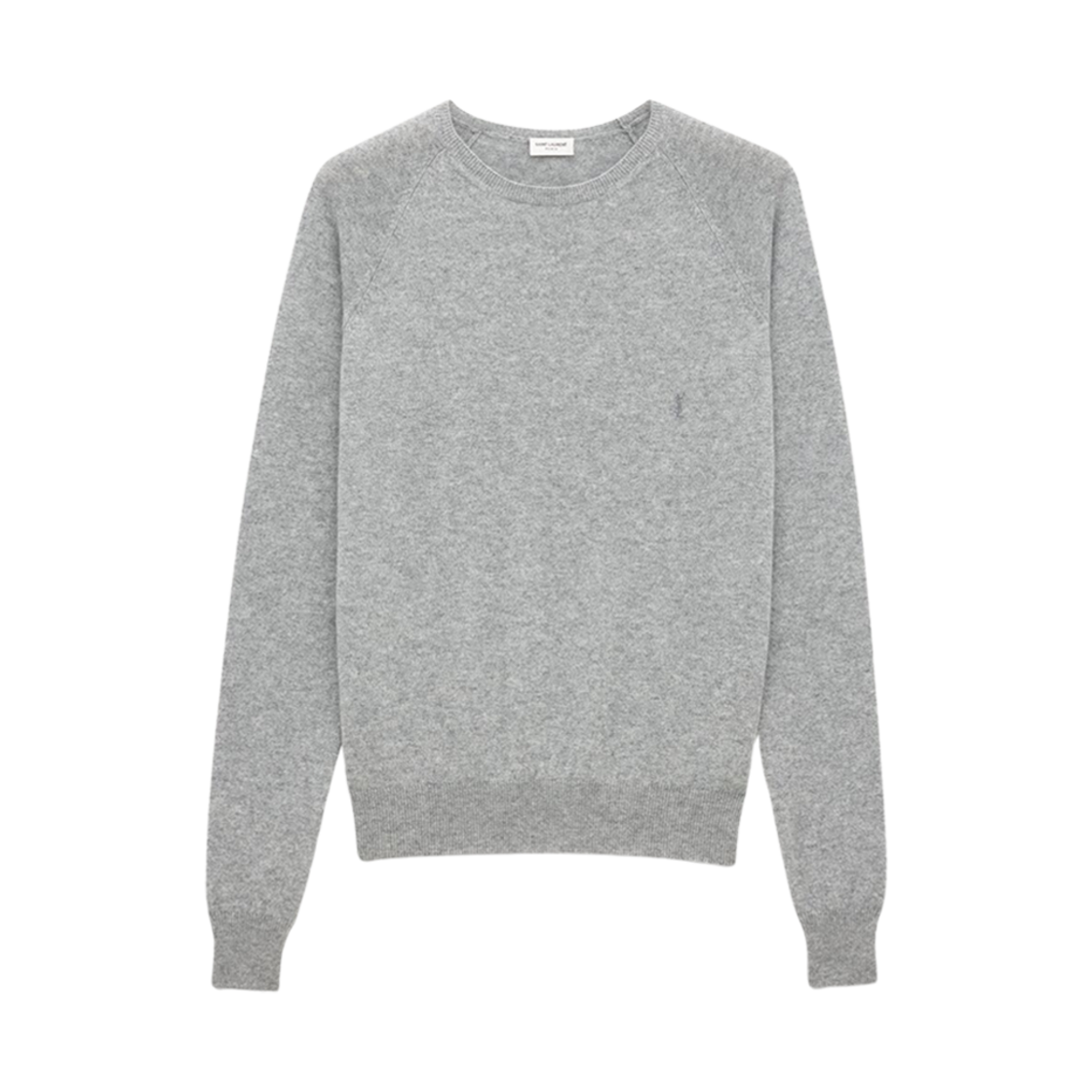 796556-YALL2-1403 Saint Laurent Cassandre Sweater In Cashmere Gris Chine