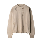 ETCE Destroyed Washed Knit Beige