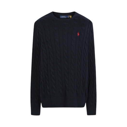 KM4DKNPRL36NY [30%적립] Polo Ralph Lauren Cable Knit Cotton Sweater Hunter Navy