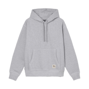Stussy Contrast Stitch Label Hoodie Grey Heather