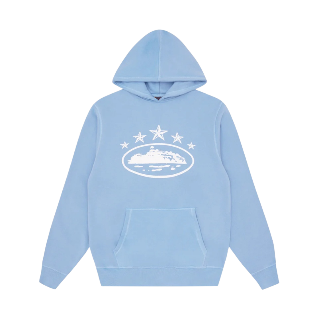 코르테이즈 5 스타즈 알카트라즈 후드 베이비 블루(Corteiz 5 Starz Alcatraz Hoodie Baby Blue) - 1