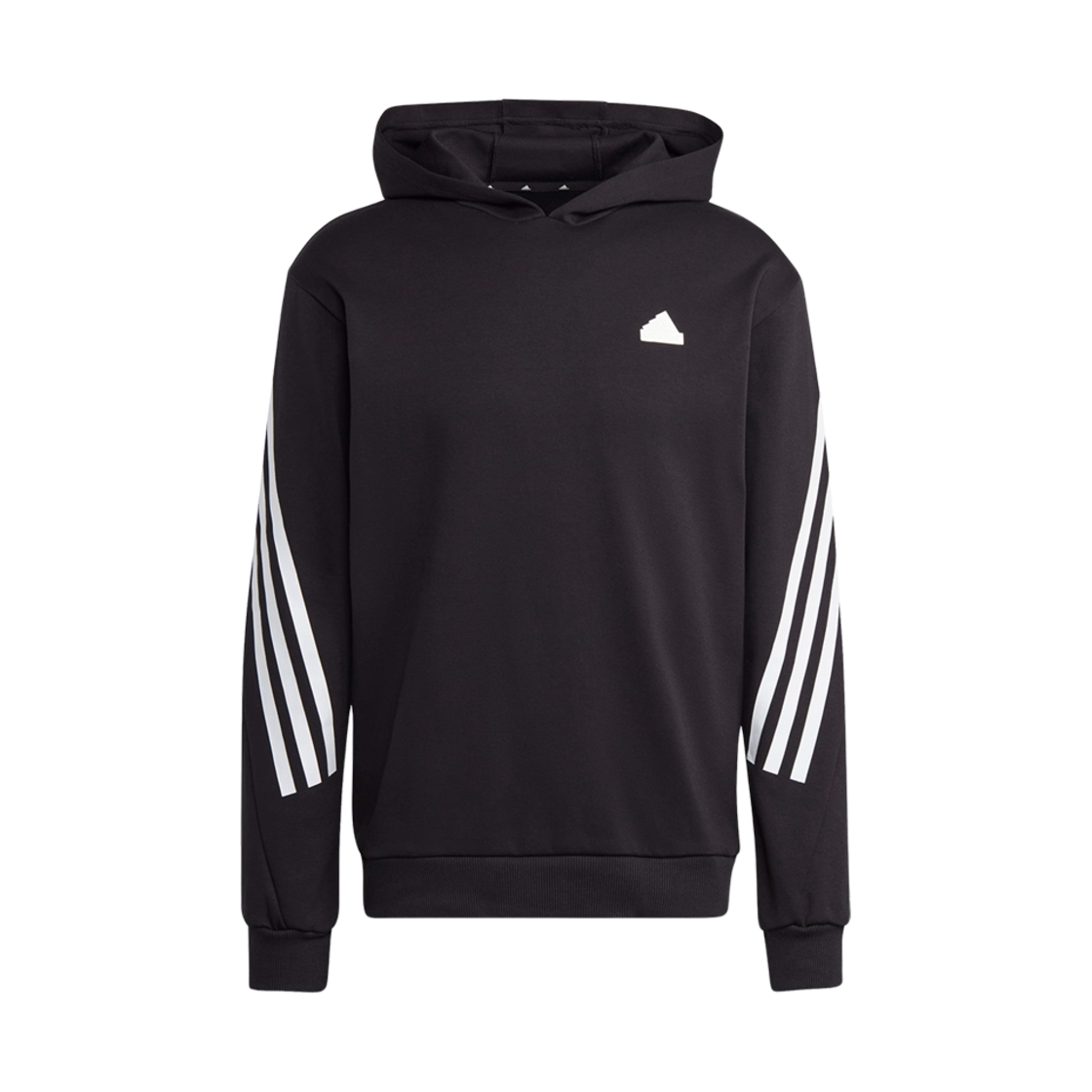 IC6710 Adidas Future Icons 3-Stripes Hoodie Black White - KR Sizing