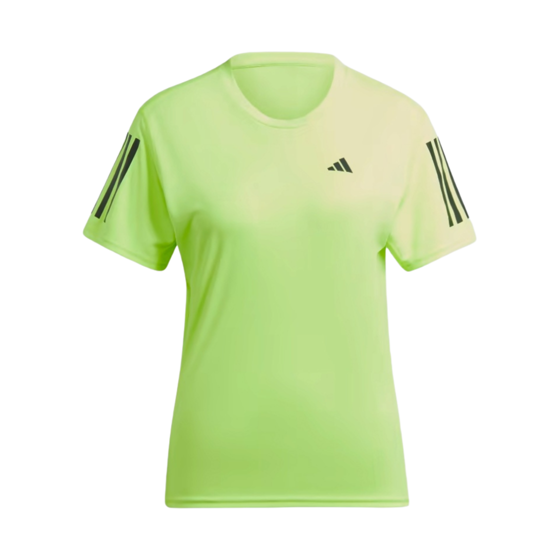 (W) 아디다스 오운 더 런 티셔츠 루시드 레몬 - KR 사이즈((W) Adidas Own The Run T-Shirt Lucid Lemon - KR Sizing) - 1