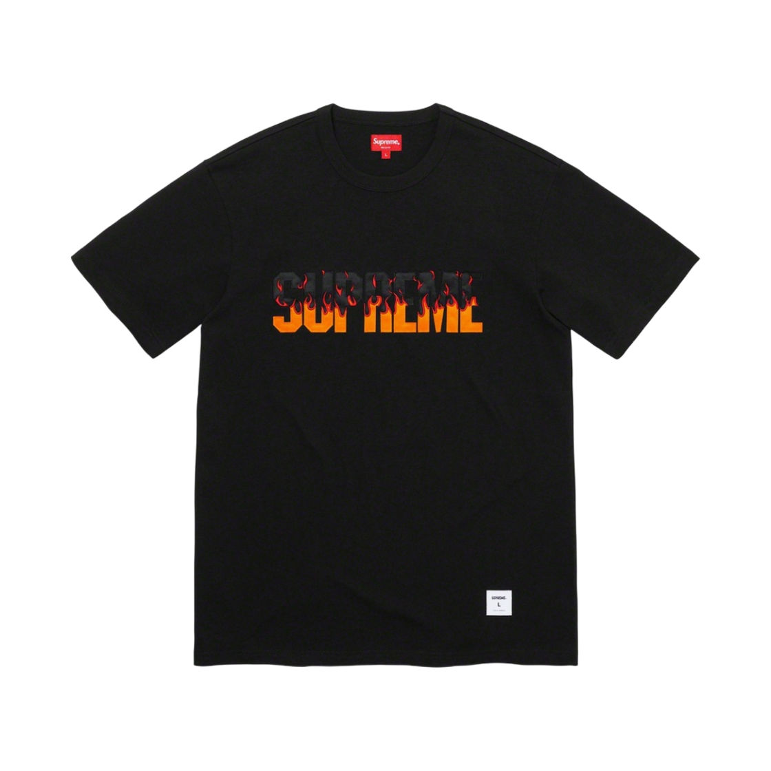 - Supreme Flames S/S Top Black - 19FW