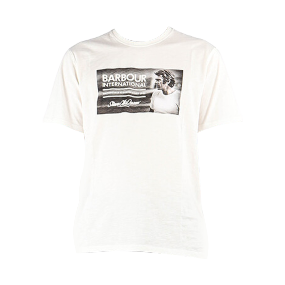 MTS0931WH32 Barbour International Steve McQueen Legend T-shirt Whisper White