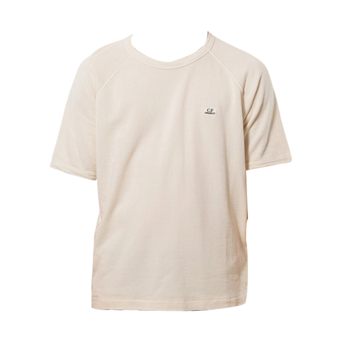 16CMSS261A003649G402 C.P. Company 30/1 Sponge Fleece Short Sleeved Sweatshirt Pistachio Shell - 24SS