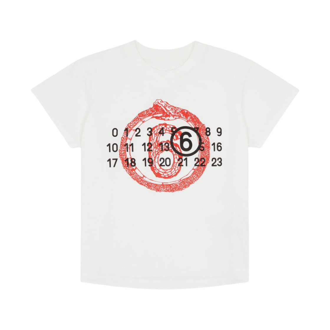 MM6 메종 마르지엘라 페이크 뉴스 로고 티셔츠 블랙 | MM6 Maison