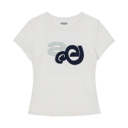 AEAE Applique Logo Tee White
